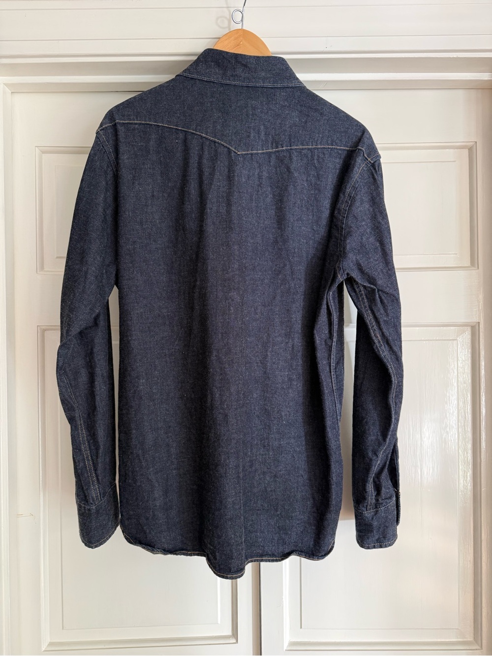 Dark Indigo Denim Western Shirt - Picture 2 of 7